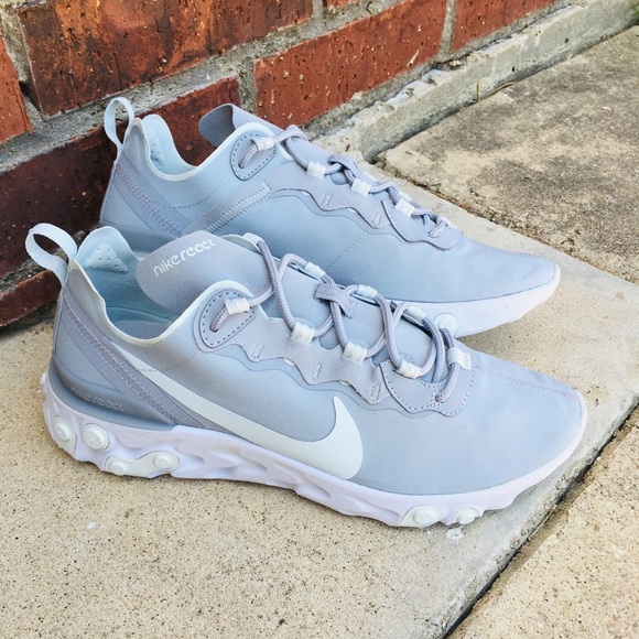 nike react element 55 wolf grey ghost aqua